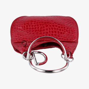 Pre-owned Christian Dior Croc Red Leather handbag | stylenewstar