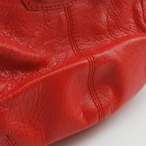 Pre-owned Balenciaga Pompon Red Leather shoulderbag | stylenewstar