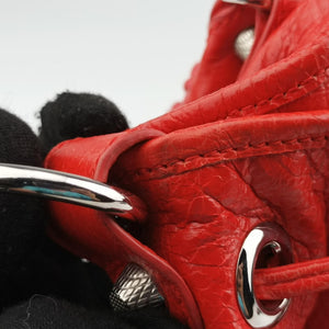 Pre-owned Balenciaga Pompon Red Leather shoulderbag | stylenewstar