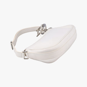 Pre-owned Christian Dior D Pendant White Leather shoulderbag | stylenewstar
