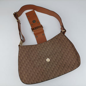 Pre-owned Christian Dior Street Chic Columbus Beige×brown canvasxleather shoulderbag | stylenewstar