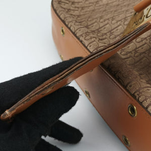 Pre-owned Christian Dior Street Chic Columbus Beige×brown canvasxleather shoulderbag | stylenewstar