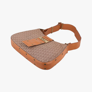 Pre-owned Christian Dior Street Chic Columbus Beige×brown canvasxleather shoulderbag | stylenewstar
