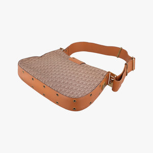 Pre-owned Christian Dior Street Chic Columbus Beige×brown canvasxleather shoulderbag | stylenewstar