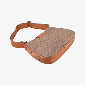 Pre-owned Christian Dior Street Chic Columbus Beige×brown canvasxleather shoulderbag | stylenewstar