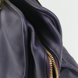 Pre-owned Loewe Amazona 36 Purple × Fluorescent Yellow Leather handbag | stylenewstar