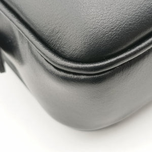 Pre-owned Miu Miu logo Black leather bum bag/waist bag | stylenewstar