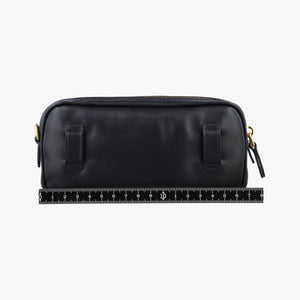 Pre-owned Miu Miu logo Black leather bum bag/waist bag | stylenewstar