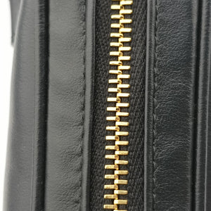 Pre-owned Miu Miu logo Black leather bum bag/waist bag | stylenewstar