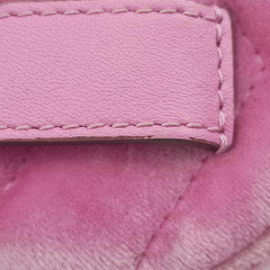 Secondhand Gucci GG Marmont Pink velour 476434 bum bag/waist bag | stylenewstar