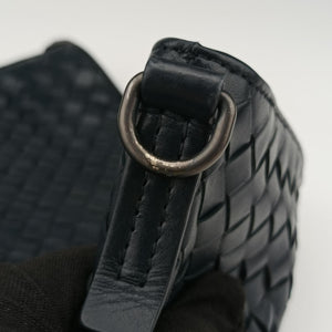 Secondhand Bottega Veneta Intrecciato Navy lambskin shoulderbag | stylenewstar