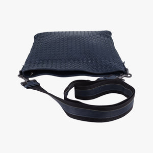 Secondhand Bottega Veneta Intrecciato Navy lambskin shoulderbag | stylenewstar