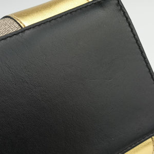 Pre-owned Gucci Osiride GG Supreme Beige × Gold × Black PVC coated canvas×Leather 497996 shoulderbag | stylenewstar