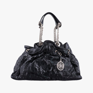 Pre-owned Christian Dior Le Trente Cannage Black Patent shoulderbag | stylenewstar