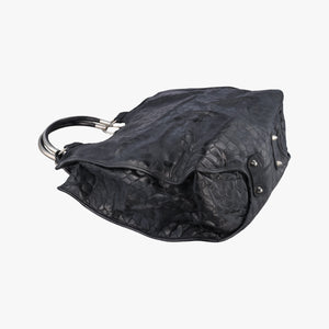 Vintage Christian Dior 61 Hobo Black Leather×Patent handbag | stylenewstar