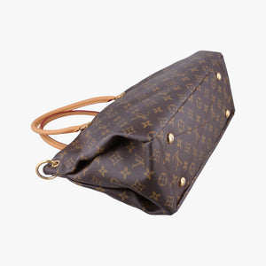 Pre-owned Louis Vuitton PALLAS brown×SAFRAN Monogram Canvas×calf leather M40929 shoulderbag | stylenewstar