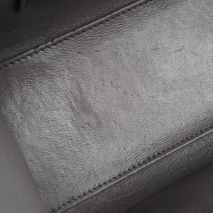 Pre-owned Celine luggage nano shopper Beige x Black x Purple leather x Suede shoulderbag | stylenewstar