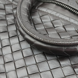 Pre-owned Bottega Veneta Intrecciato Brown lambskin handbag | stylenewstar