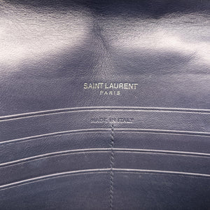 Pre-owned Yves Saint Laurent KATE Navy velour 491521 shoulderbag | stylenewstar