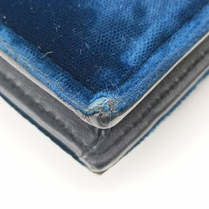 Pre-owned Yves Saint Laurent KATE Navy velour 491521 shoulderbag | stylenewstar