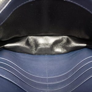 Pre-owned Yves Saint Laurent KATE Navy velour 491521 shoulderbag | stylenewstar