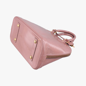 Secondhand Louis Vuitton ALMA PM Rose Velours Vernis M94767 handbag | stylenewstar