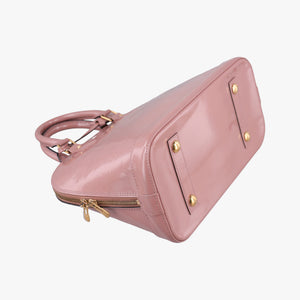 Secondhand Louis Vuitton ALMA PM Rose Velours Vernis M94767 handbag | stylenewstar