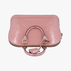 Secondhand Louis Vuitton ALMA PM Rose Velours Vernis M94767 handbag | stylenewstar
