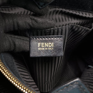 Pre-owned Fendi 2 JOURS Black Leather 8BH250 shoulderbag | stylenewstar