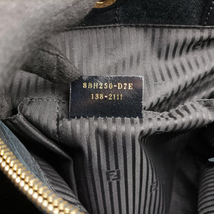 Pre-owned Fendi 2 JOURS Black Leather 8BH250 shoulderbag | stylenewstar