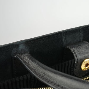 Pre-owned Fendi 2 JOURS Black Leather 8BH250 shoulderbag | stylenewstar