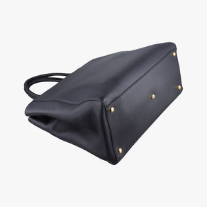 Pre-owned Fendi 2 JOURS Black Leather 8BH250 shoulderbag | stylenewstar