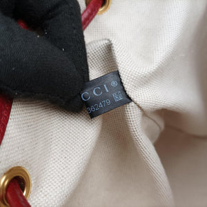 Pre-owned Gucci Doraemon collaboration Brown x red PVC coated canvas×Leather 655597 shoulderbag | stylenewstar