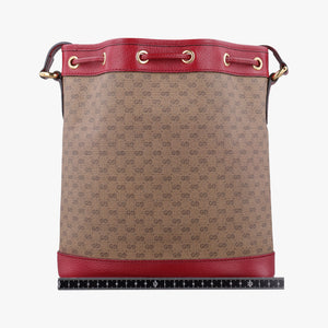 Pre-owned Gucci Doraemon collaboration Brown x red PVC coated canvas×Leather 655597 shoulderbag | stylenewstar
