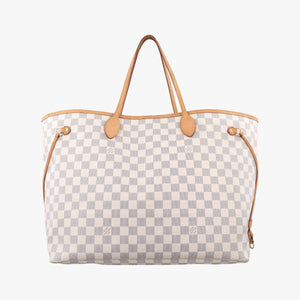 Secondhand Louis Vuitton NEVERFULL GM Azur Damier Canvas N51108 handbag | stylenewstar