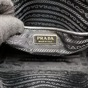 Pre-owned Prada Velluto Black Velour 1BH076 shoulderbag | stylenewstar