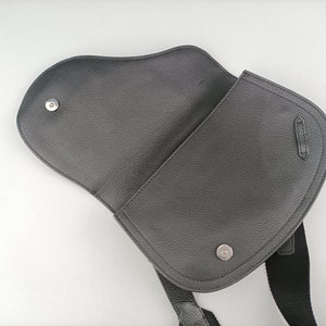 Pre-owned Christian Dior Saddle Black leather shoulderbag | stylenewstar