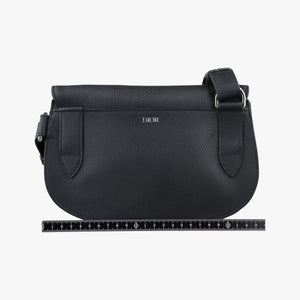 Pre-owned Christian Dior Saddle Black leather shoulderbag | stylenewstar