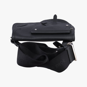 Pre-owned Christian Dior Saddle Black leather shoulderbag | stylenewstar