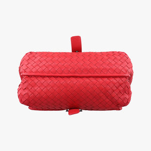 Pre-owned Bottega Veneta Intrecciato Red lambskin shoulderbag | stylenewstar