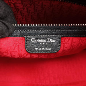 Pre-owned Christian Dior Lady Dior Black lambskin shoulderbag | stylenewstar