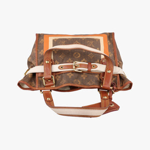 Pre-owned Louis Vuitton Monogram Tisse Sac Rayeur PM multicolor Monogram Tisse Canvas M56386 shoulderbag | stylenewstar