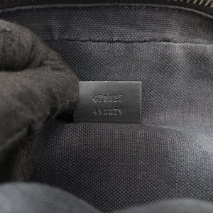 Secondhand Gucci GG Supreme Navy x Black PVC coated canvas 478325 bum bag/waist bag | stylenewstar