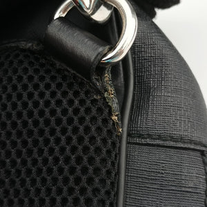 Secondhand Gucci GG Supreme Navy x Black PVC coated canvas 478325 bum bag/waist bag | stylenewstar
