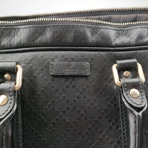 Secondhand Gucci Diamante Black Leather 208463 handbag | stylenewstar