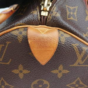 Pre-owned Louis Vuitton Speedy 30 BROWN Monogram Canvas M41526 handbag | stylenewstar