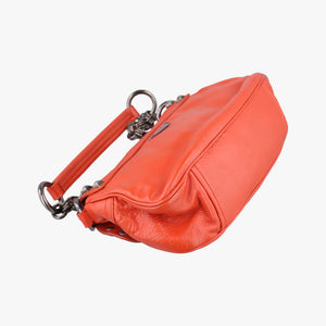 Pre-owned Prada Studded Orange Leather shoulderbag | stylenewstar