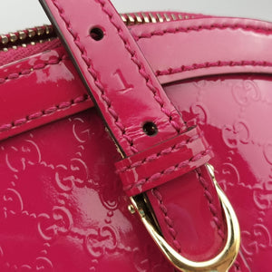 Pre-owned Gucci Microguccissima Rose Patent Leather 309617 shoulderbag | stylenewstar