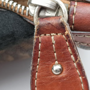 Secondhand Christian Dior Trotter Romantic Brown PVC coated canvas×Leather shoulderbag | stylenewstar