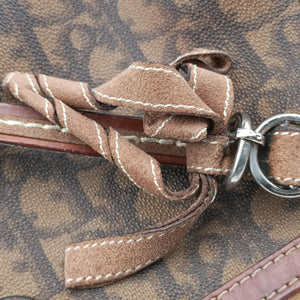 Secondhand Christian Dior Trotter Romantic Brown PVC coated canvas×Leather shoulderbag | stylenewstar